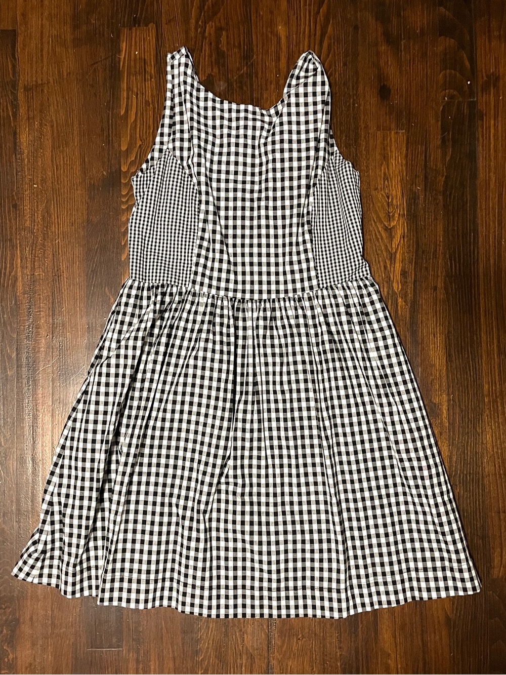 Tuesday of California Pinafore Dress in Black & White Gingham - Size Medium - Picture 7 of 10